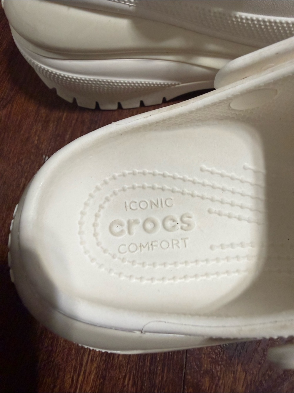 CROCS Women's White Platform Clog - Picture 5 of 6